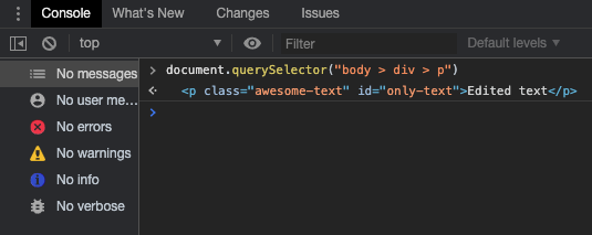 Extract the JavaScript path to select the p element.